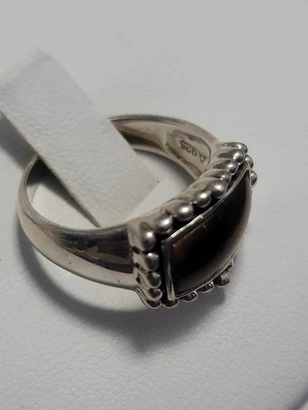 East West Tiger's Eye Sterling Silver Ring Size 7